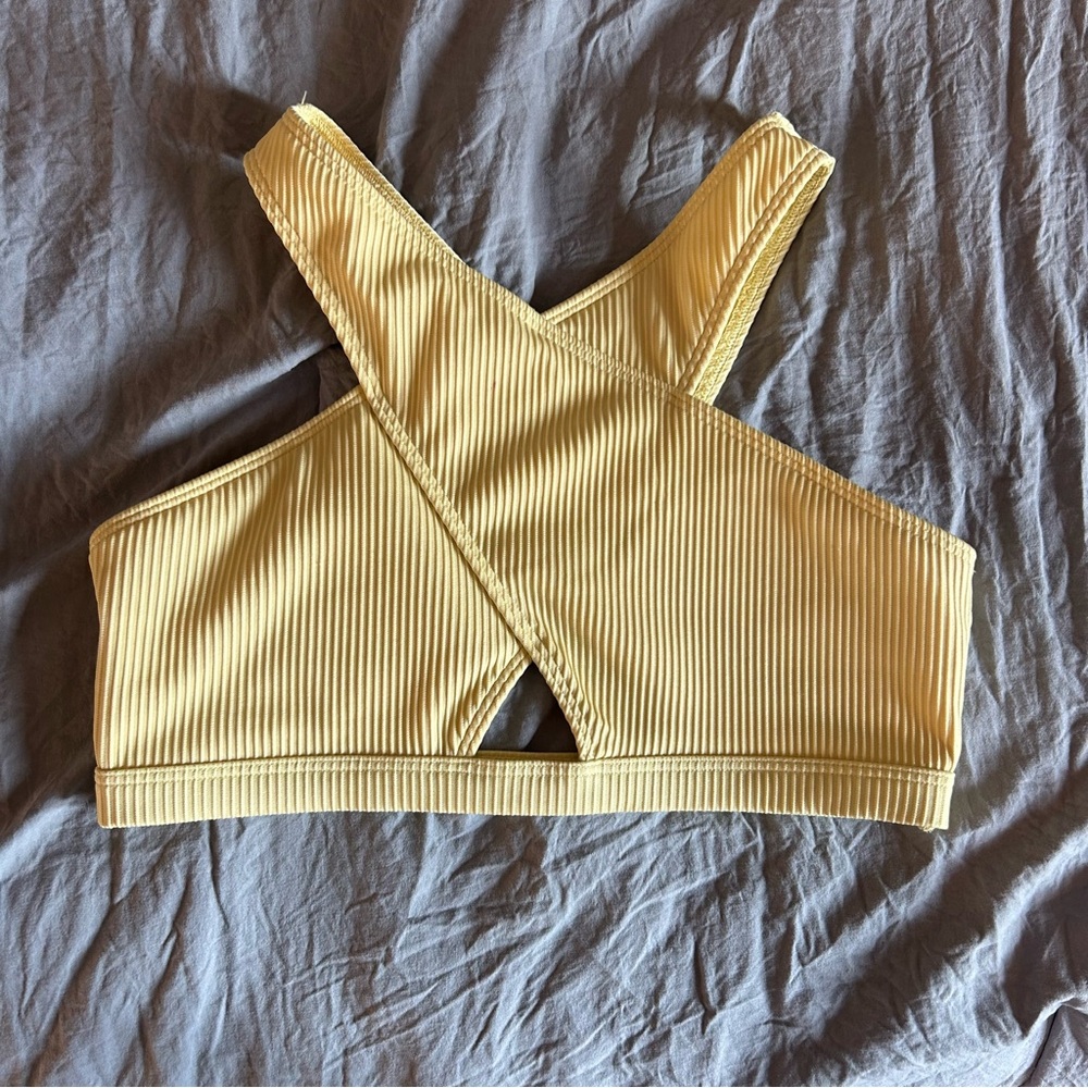 Abercrombie Kids Yellow Ribbed Swim Top